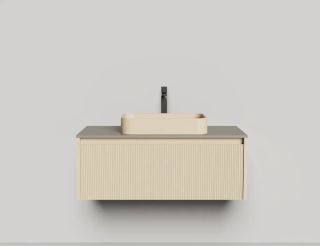 Подвесная тумба Salini Domino 27D110F 100см эмаль/фрезерованный фасад